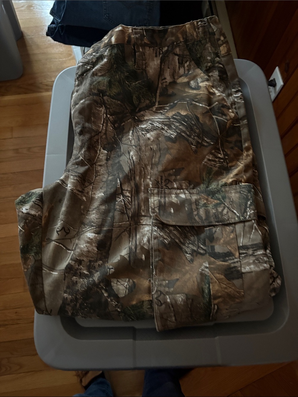 Men's Camo Cargo Pants - Realtree-Style Brown Green Camouflage